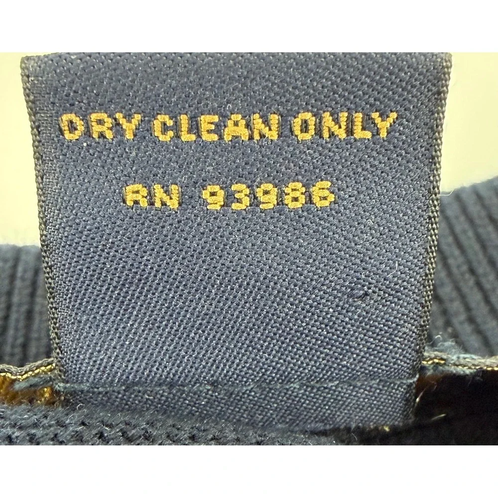 Brooks Brothers Mens XL Silk Cotton V-Neck Sweater Navy Blue Windowpane Check